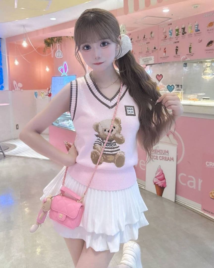 Darich ナロープリーツティアードミニスカート M 白★