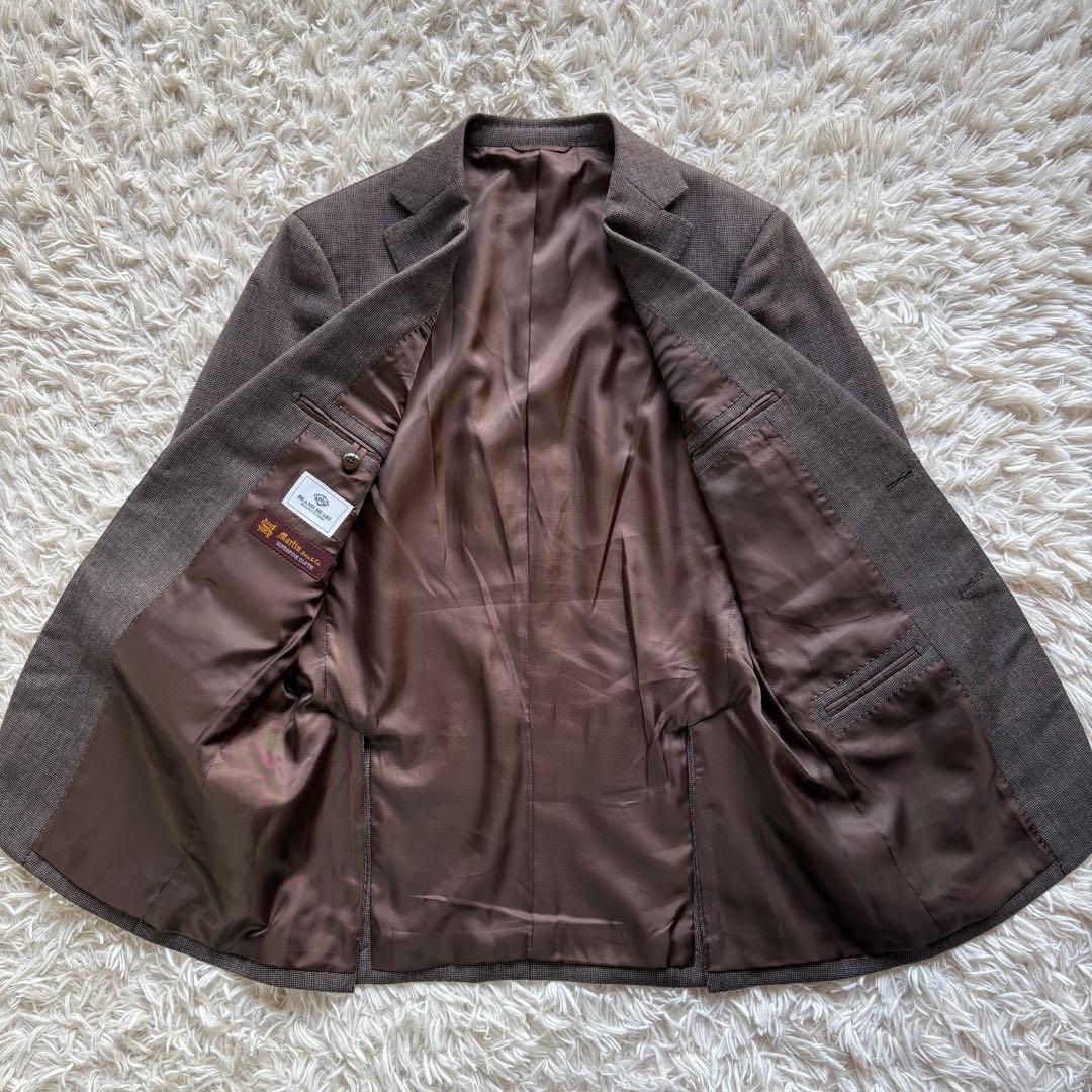 美品 BEAMS HEART セットアップ 生地英国製マーティンソンズ 茶 44