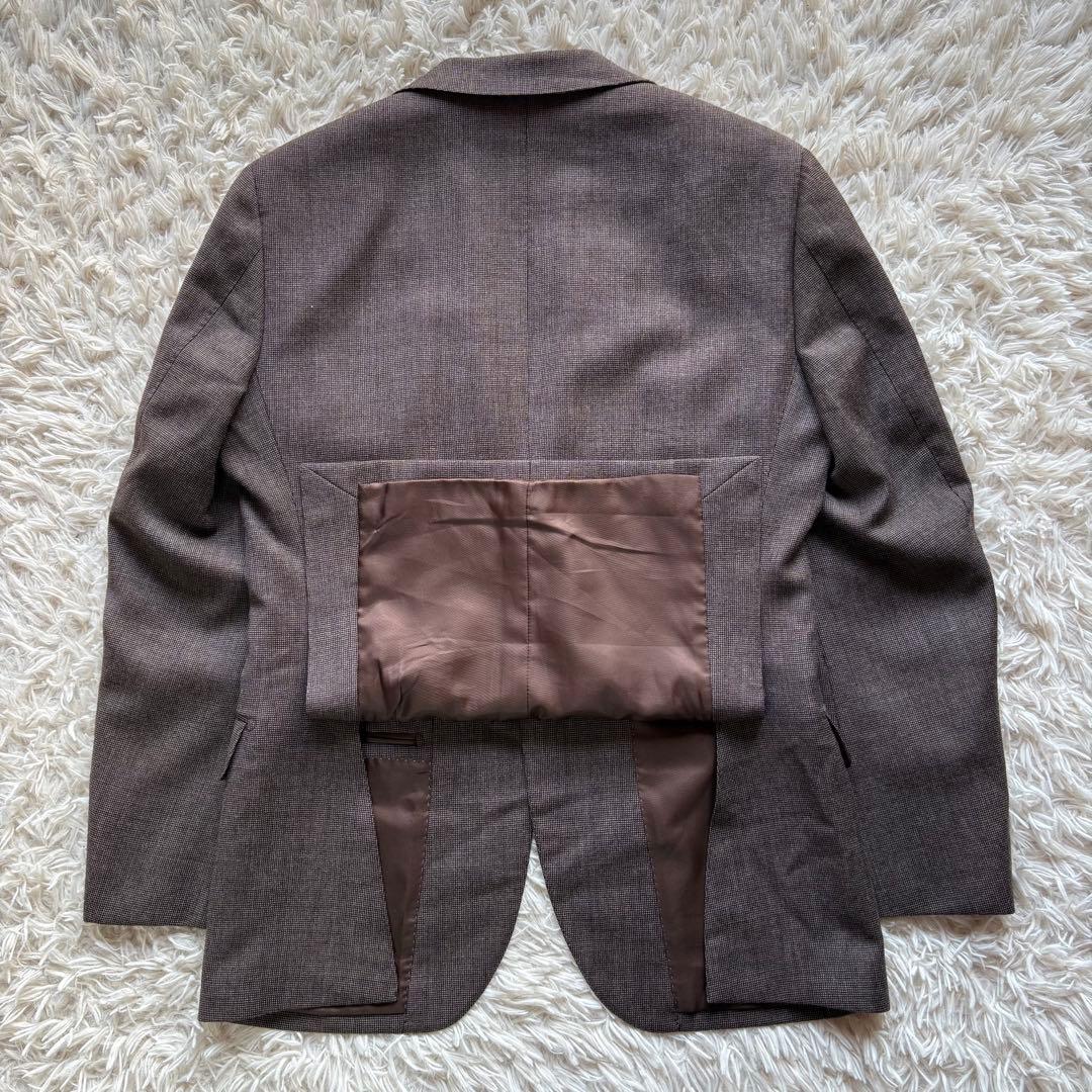 美品 BEAMS HEART セットアップ 生地英国製マーティンソンズ 茶 44