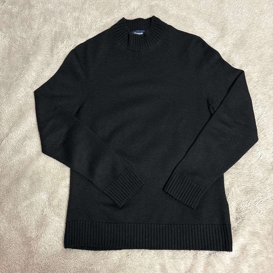 1/24まで 【美品】ドルモア／モックネックニット／ブラック／48