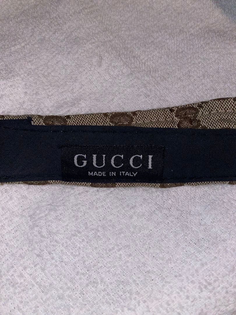 (中古)GUCCI GGパターン サンバイザー ベージュ