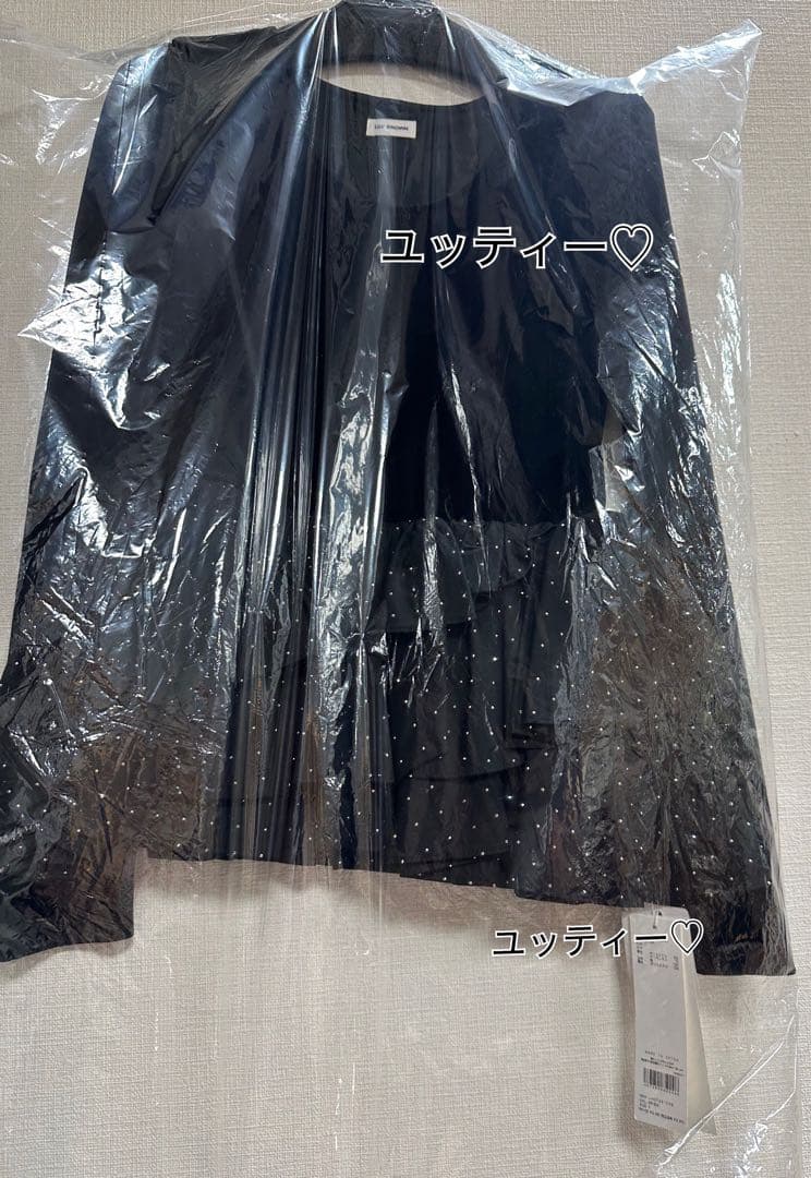 lilybrown ベロアペプラムフリルトップス