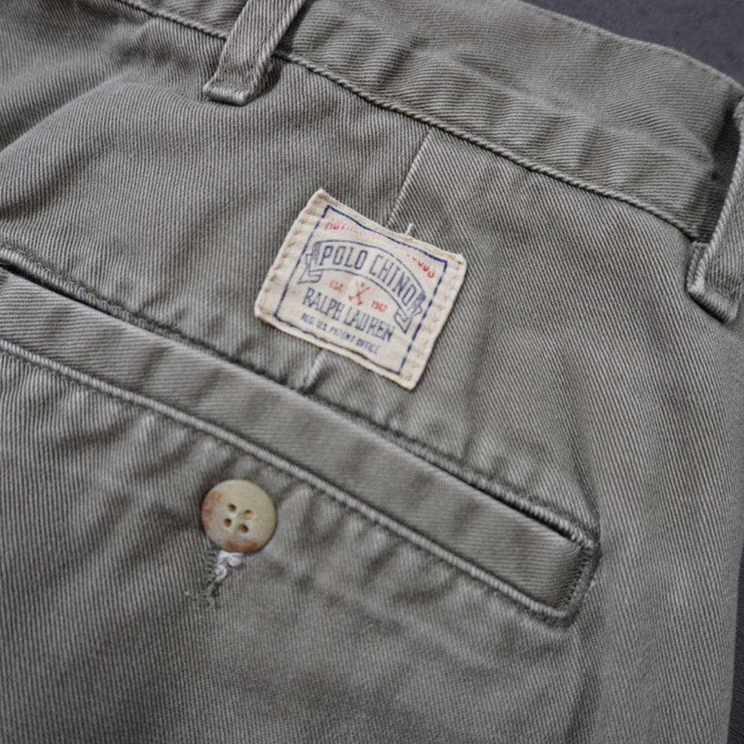 PoloRalphLauren90s初期タグUSA製ポロチノW36L30古着