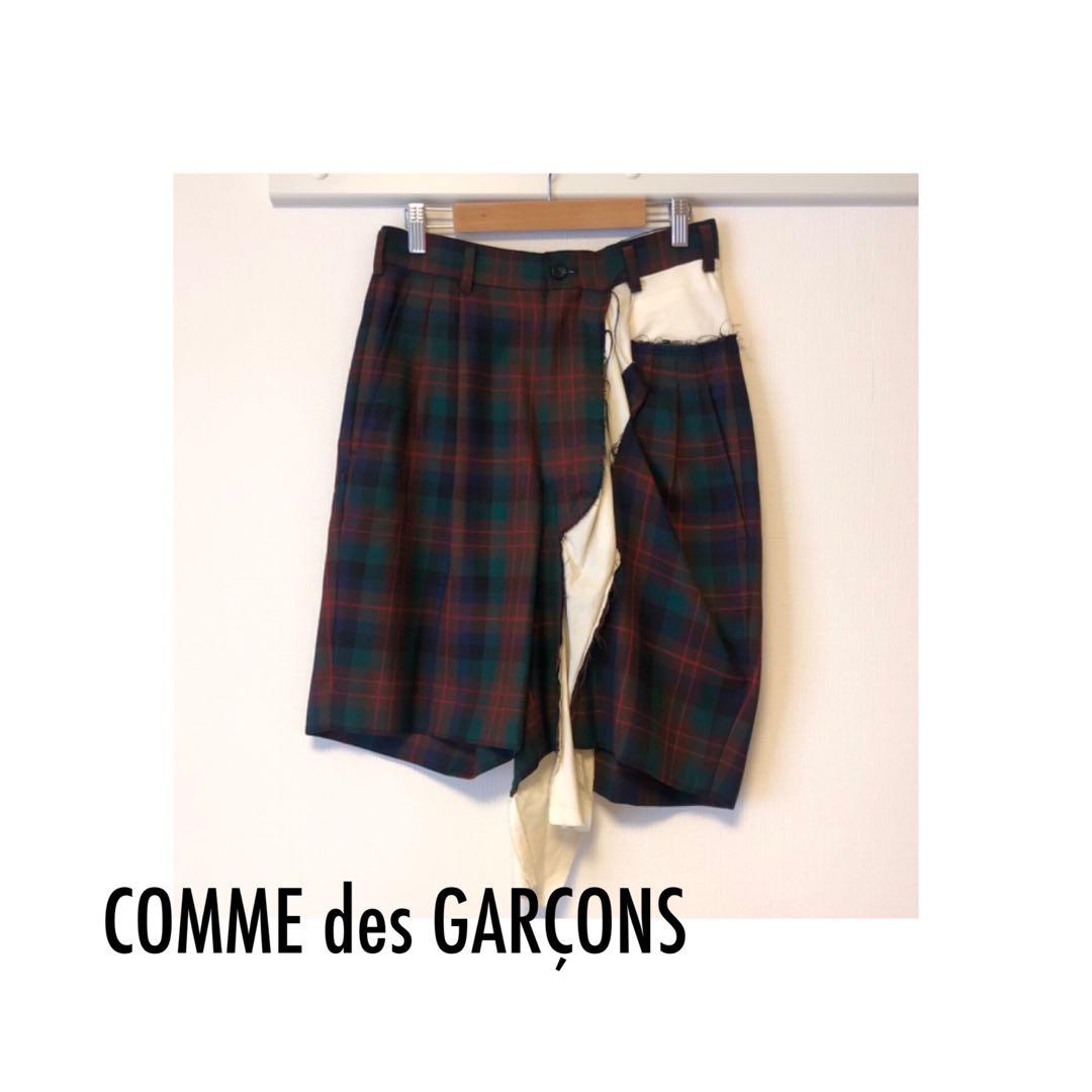 COMME des GARÇONS　ハーフパンツ　チェック柄　再構築
