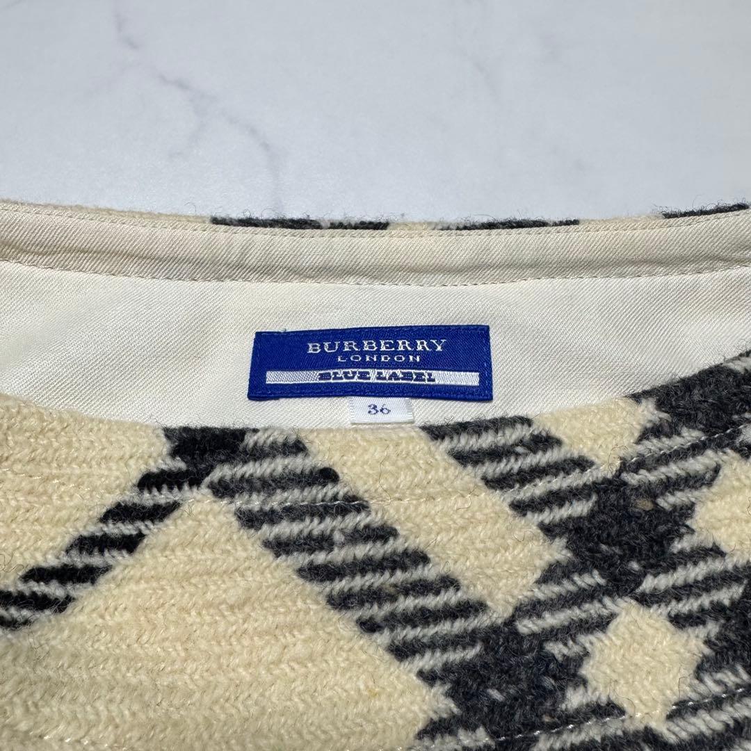 美品 BURBERRY BLUE LABEL ノバチェック ウール ミニスカート