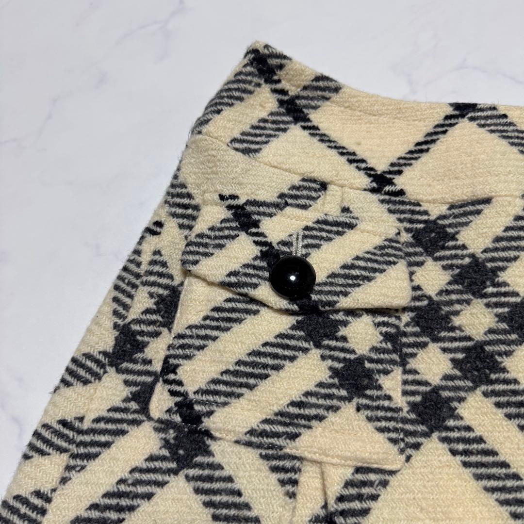 美品 BURBERRY BLUE LABEL ノバチェック ウール ミニスカート
