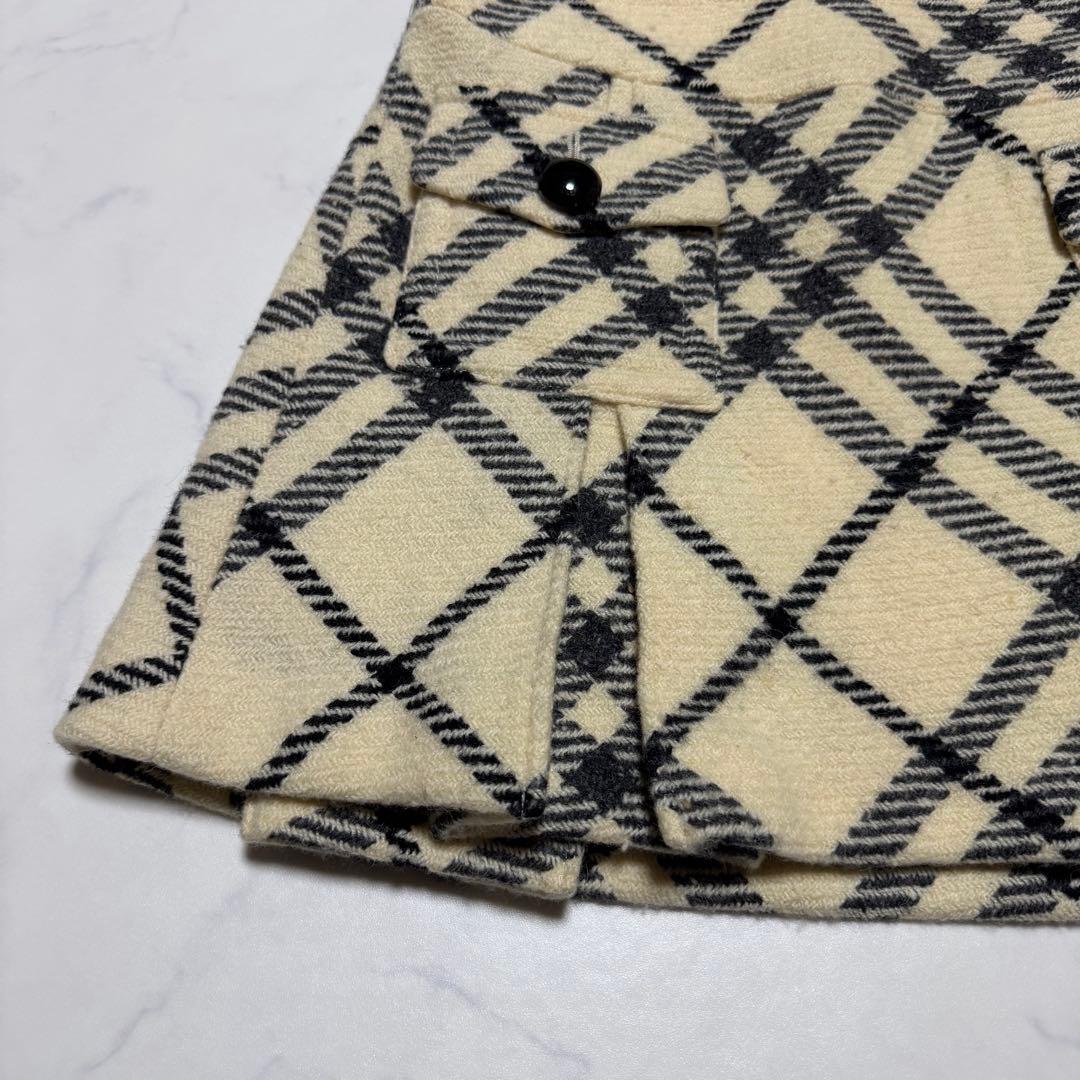 美品 BURBERRY BLUE LABEL ノバチェック ウール ミニスカート