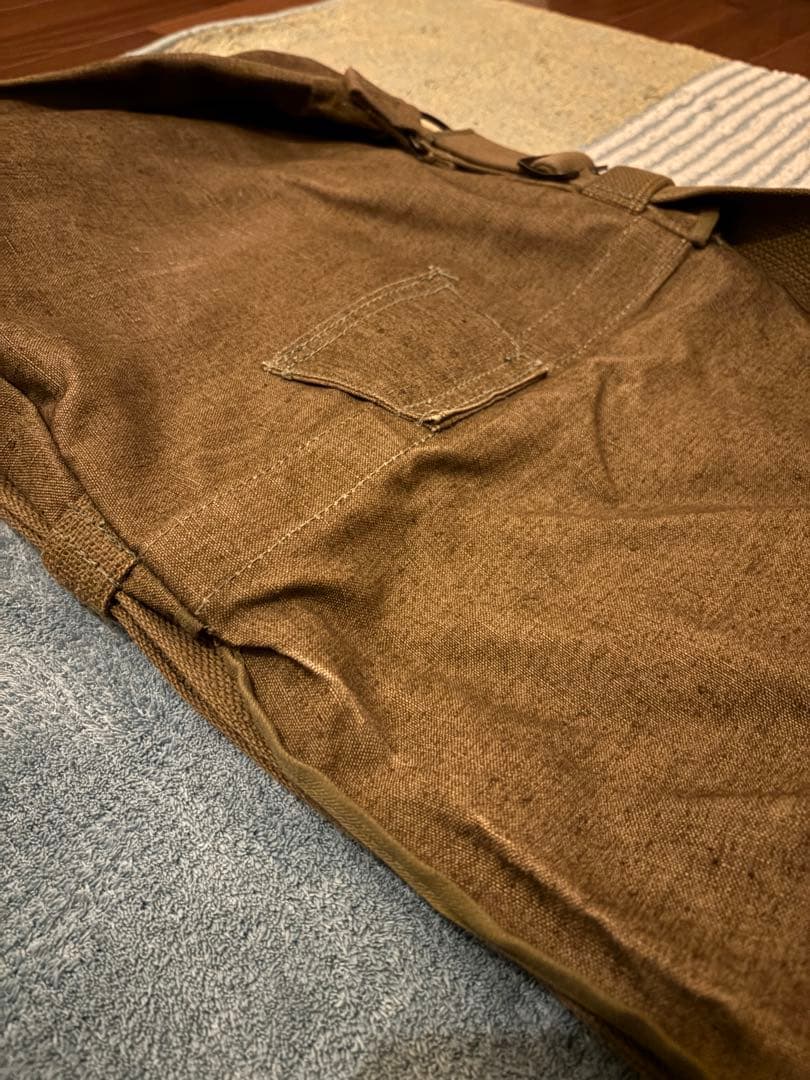 50s FRENCH ARMYフランス軍リネンショルダーバック　ミリタリー