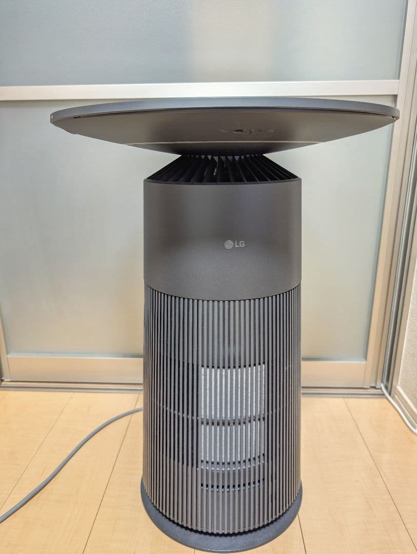 ラウンド型 マルチ機能空気清浄機 AeroFurniture LG ブラック