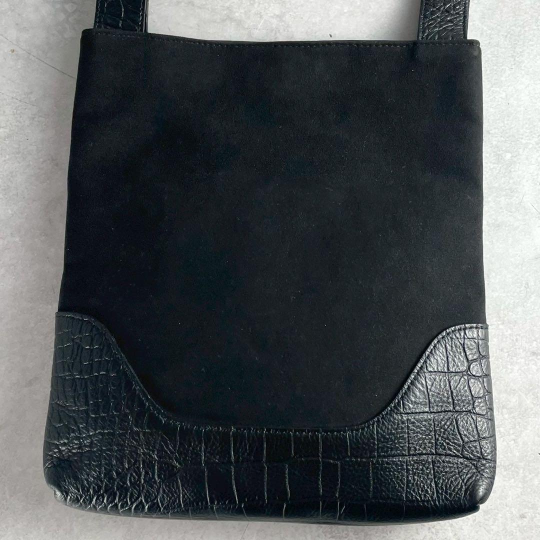 【極美品 限定モデル】 ペッレモルビダ ハンドバッグ スエード レザー クロコ