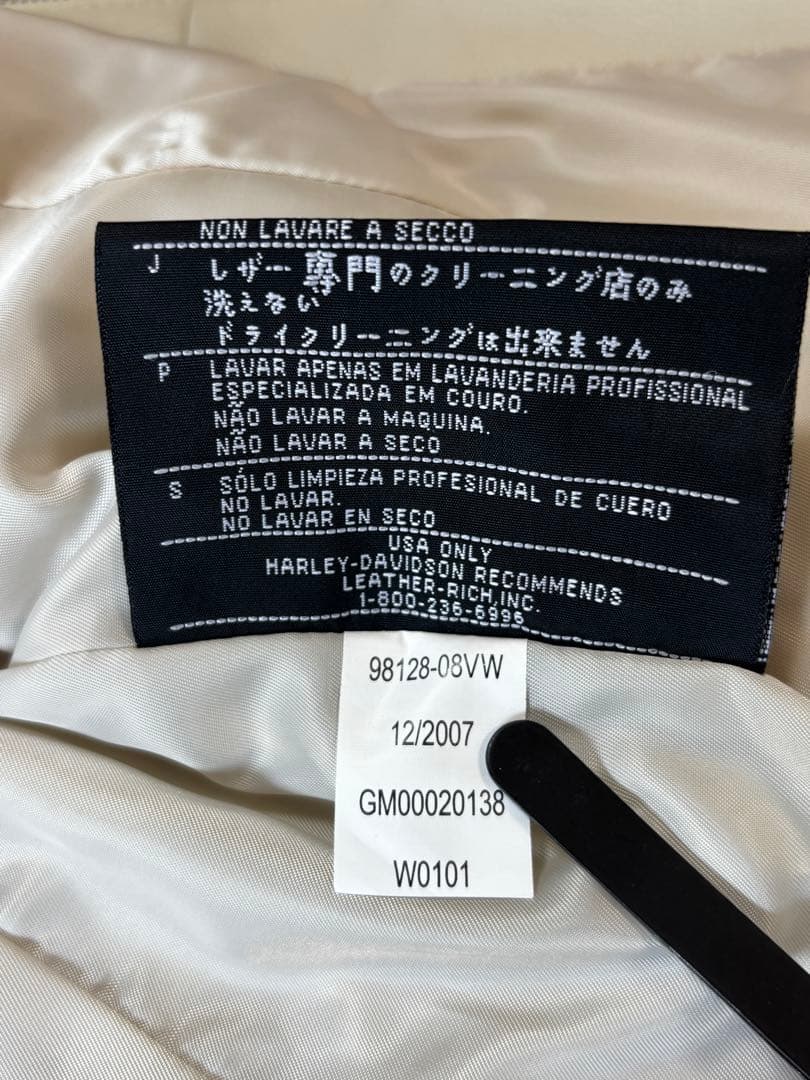 Harley-Davidson シングルライダースジャケットXS 日本サイズS