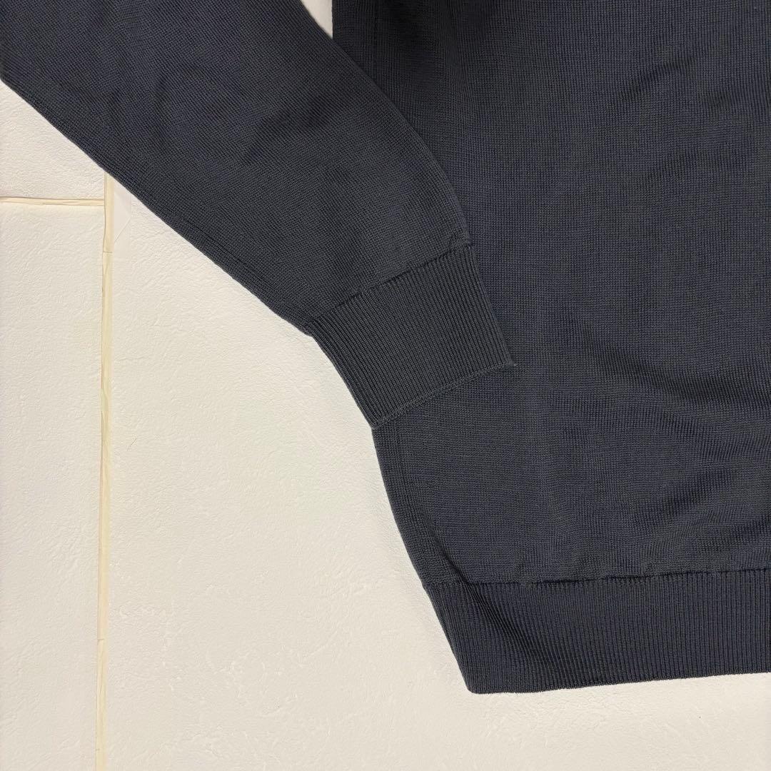 ジョンスメドレー×ユナイテッドアローズ メリノウール ニットポロシャツ グレーL