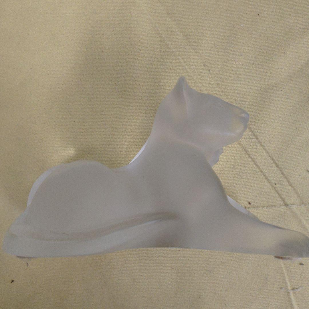 LALIQUE フロストガラス ライオン