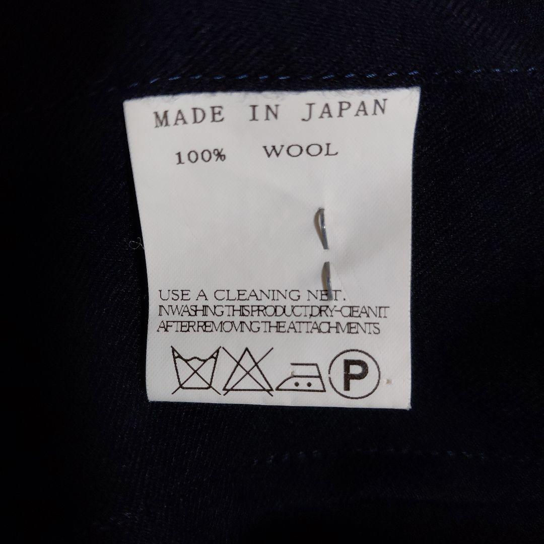 リミフゥ　ジャケット　オープンフロント ウール　ドレープ　濃紺