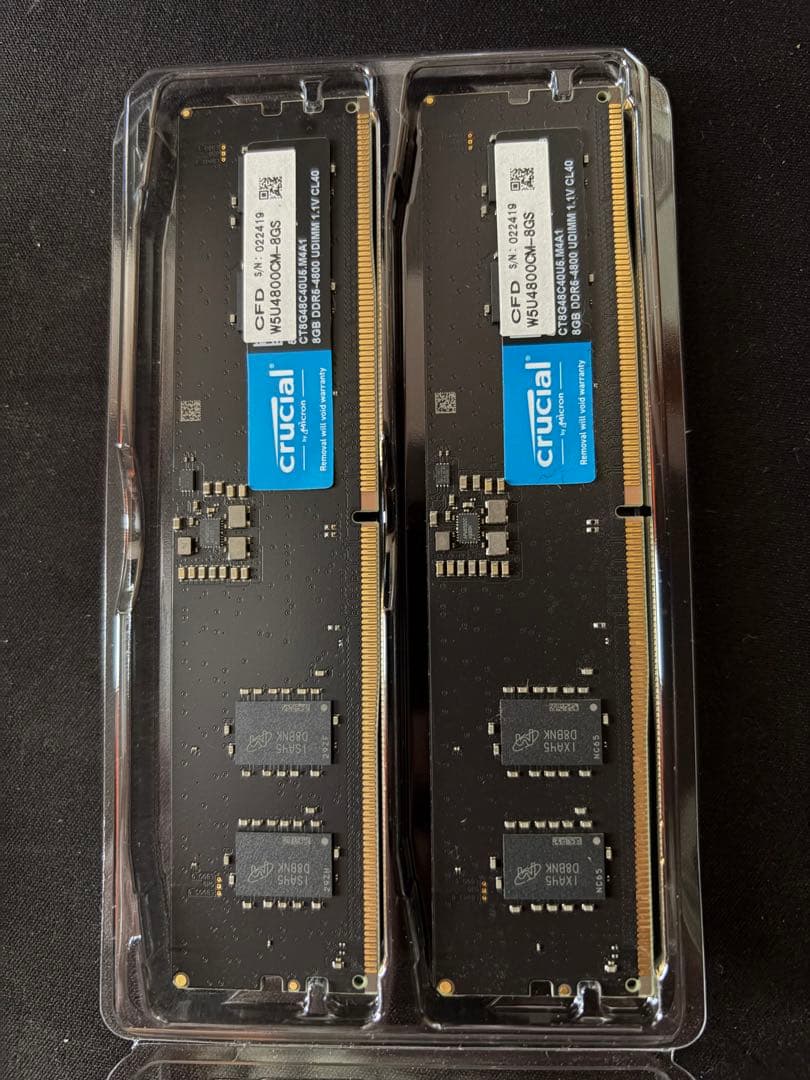 Crucial CT8G48C40U5.M4A1 16GB DDR5メモリ