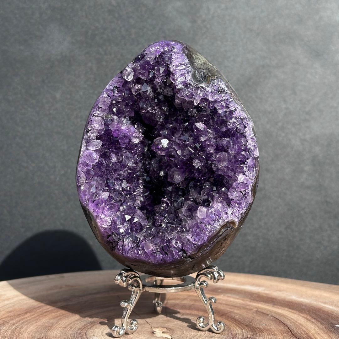 特売❣️天然石 アメジストのドーム　置物D.467