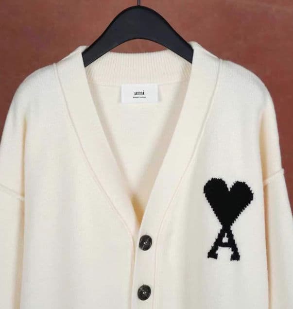 Amiparisニットセーターホワイトポロニット