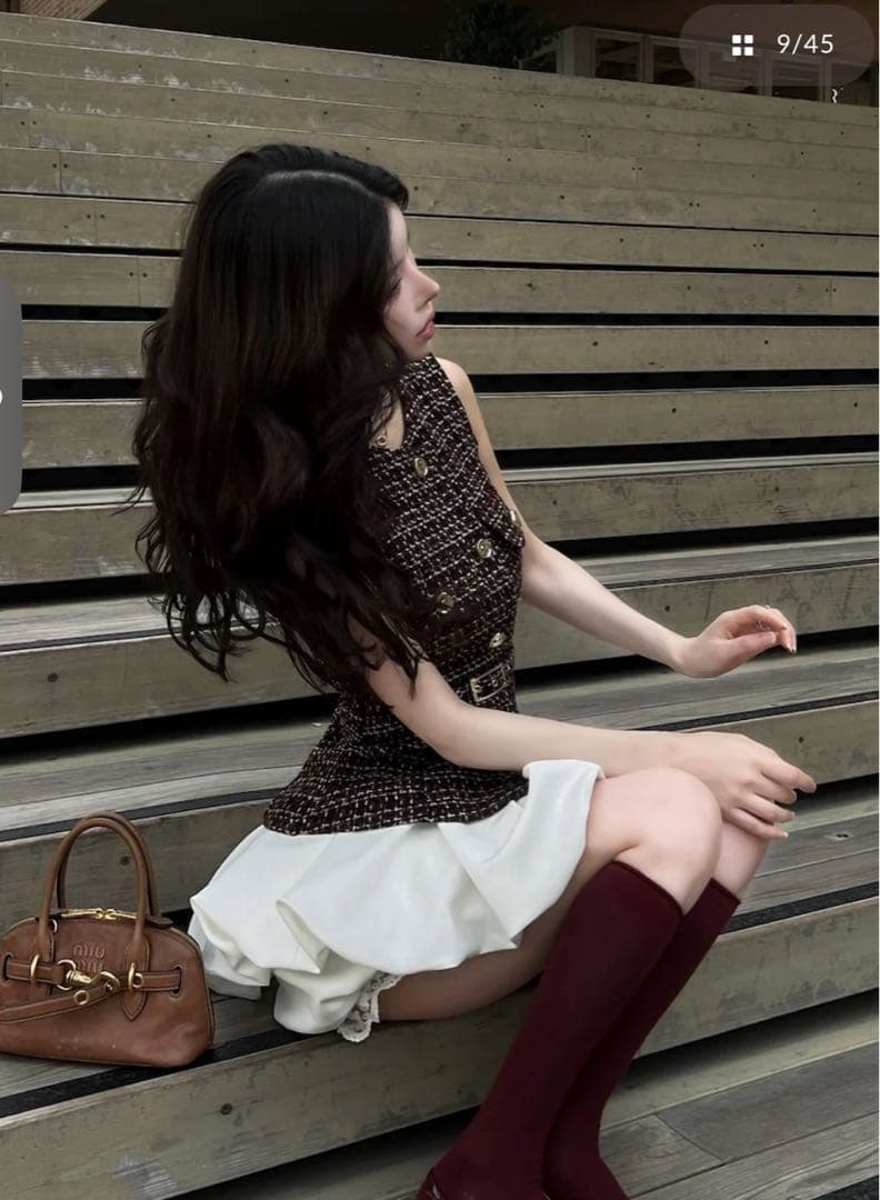 ♥️ダーリッチ ボリュームバルーンミニスカート ホワイト フリー♥️