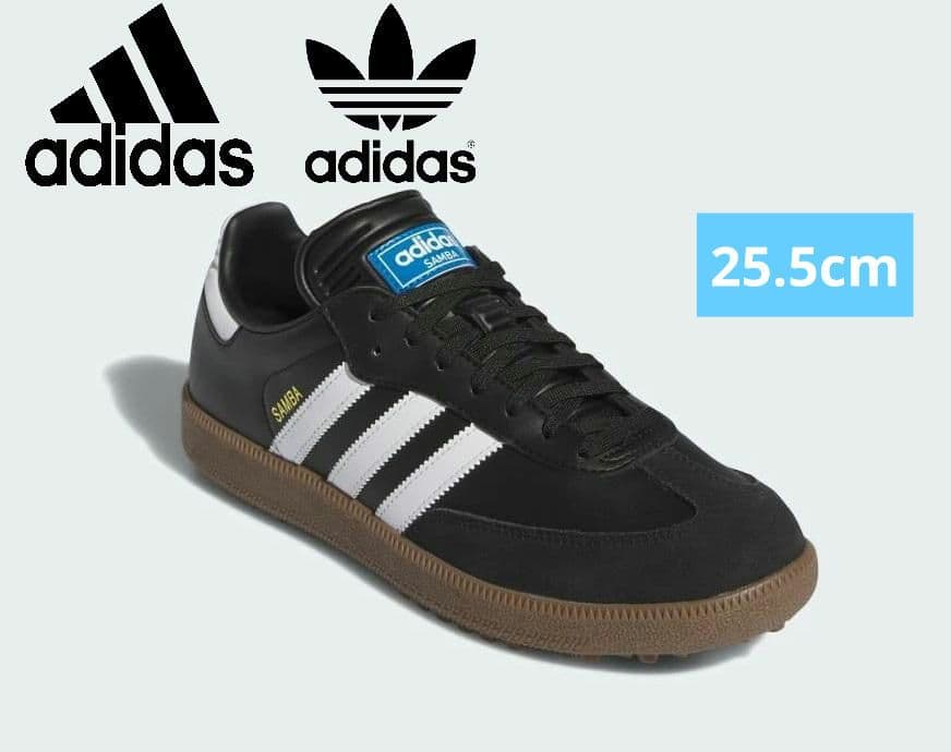 アディダスゴルフ サンバゴルフ シューズ 25.5cm ブラック