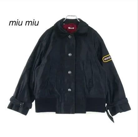 miu miu 17AW ワッペンロゴ ボンバージャケット