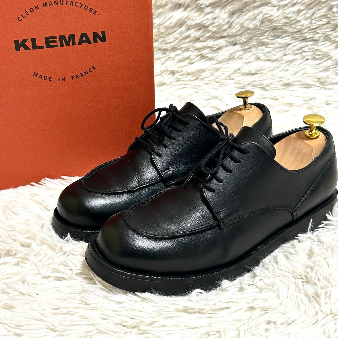 クレマン フローダン フランス製 革靴 レザーシューズ Uチップ モックトゥ 黒