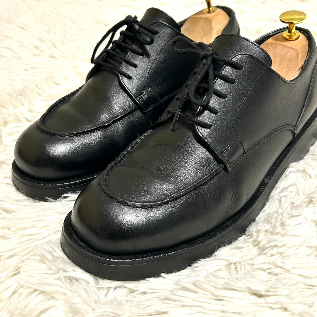 クレマン フローダン フランス製 革靴 レザーシューズ Uチップ モックトゥ 黒