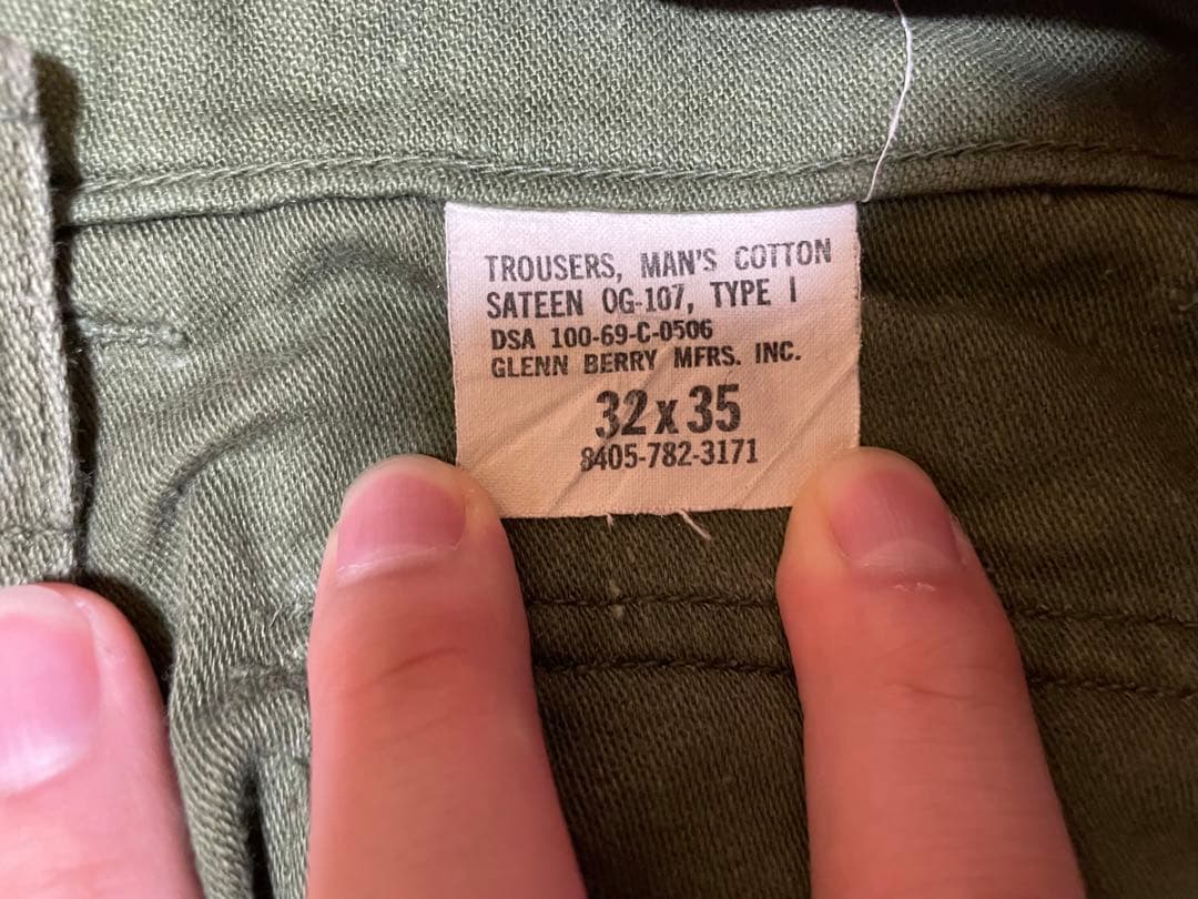 60s実物　og107ベイカーパンツ　ジッパー