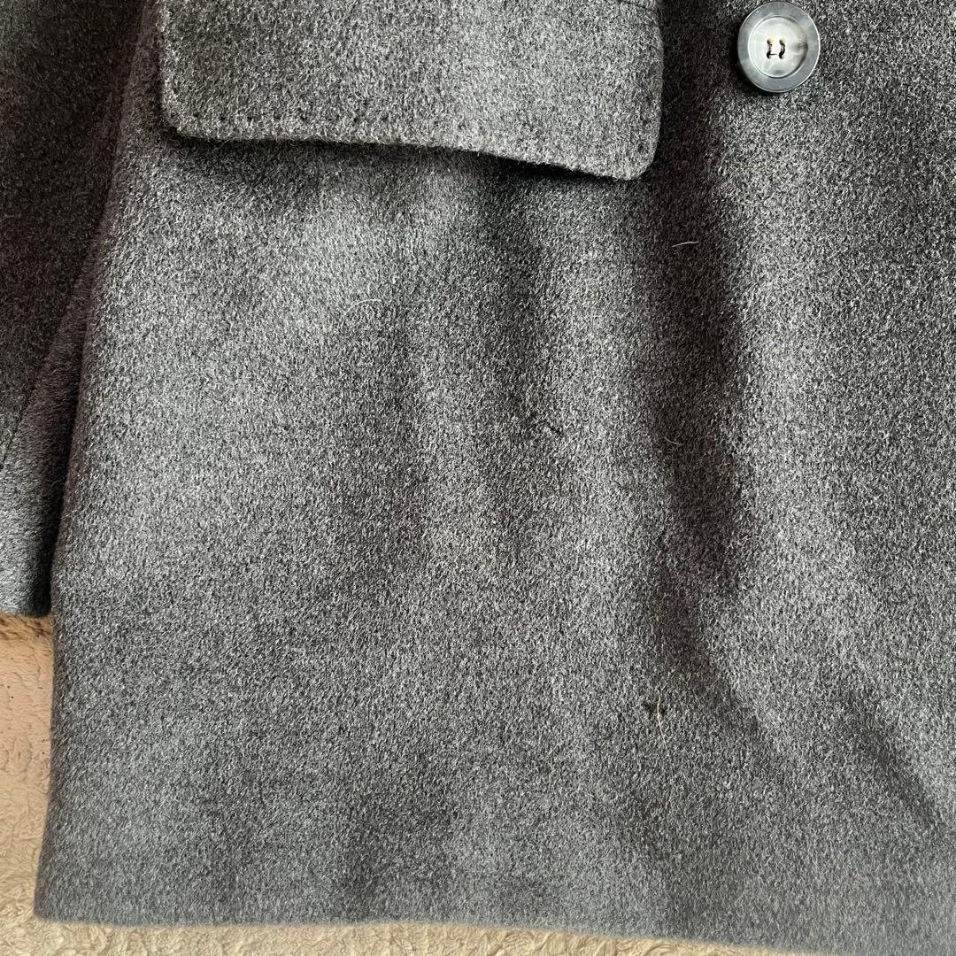 最高級✨️マックスマーラ 白タグ ダブルブレスト カシミヤ チャコールグレー M
