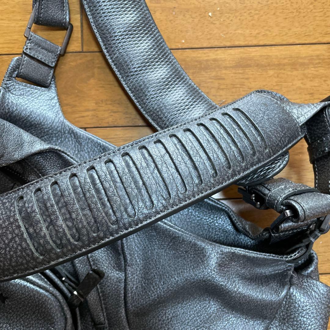 ermenegildo zegna ダークグレー ショルダーバッグ