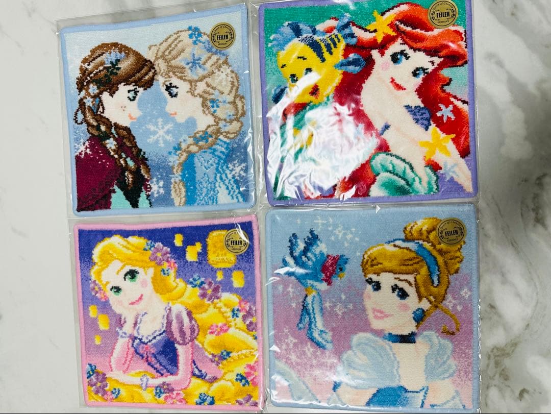 フェイラー　ディズニープリンセス　コラボ　ハンカチ　FEILER