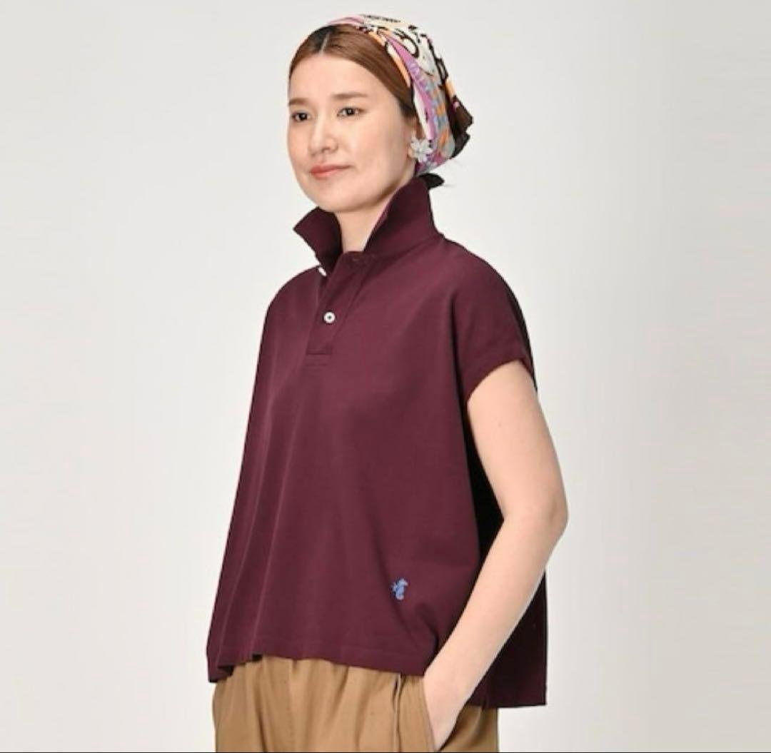 【新品・未使用】45R カノコのMキャミポロ ワイドシャツ ホワイト 刺繍