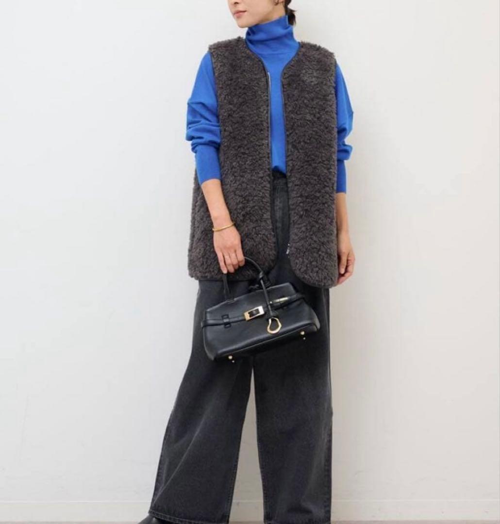 ジャーナルスタンダードレリューム シープフェイクファージップベスト 美品