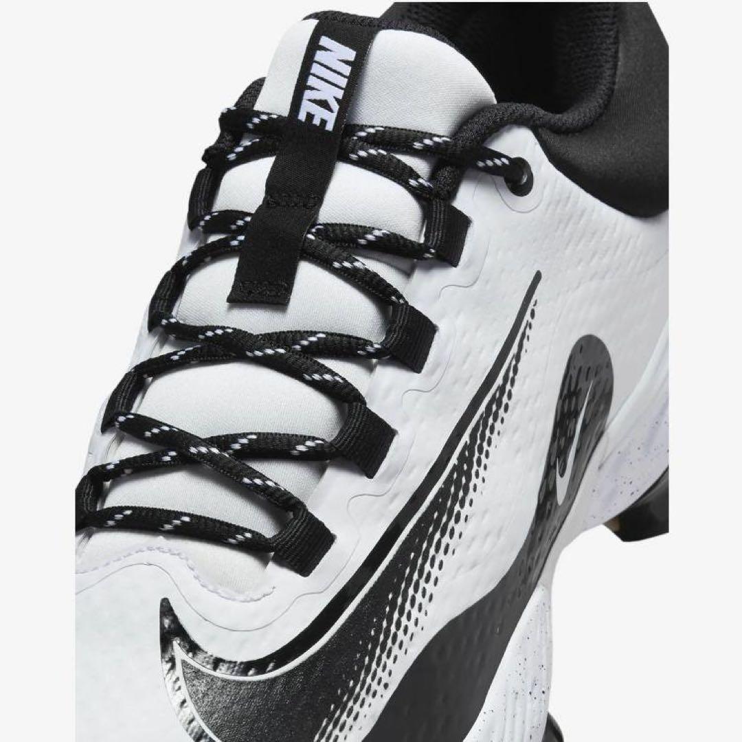 ナイキ アルファ ハラチ エリート 27 野球 スパイク 靴 シューズ 白 黒