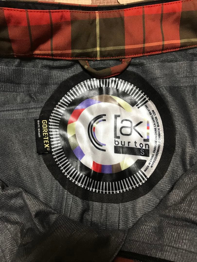 Burtonバートンak レディース3L GORE-TEXパンツS赤チェック