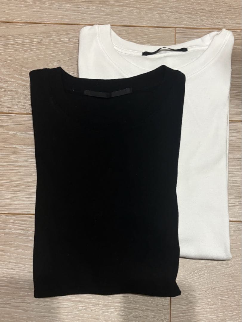 AP STUDIO フォーマルリブTシャツ ホワイト・ブラック　2枚セット