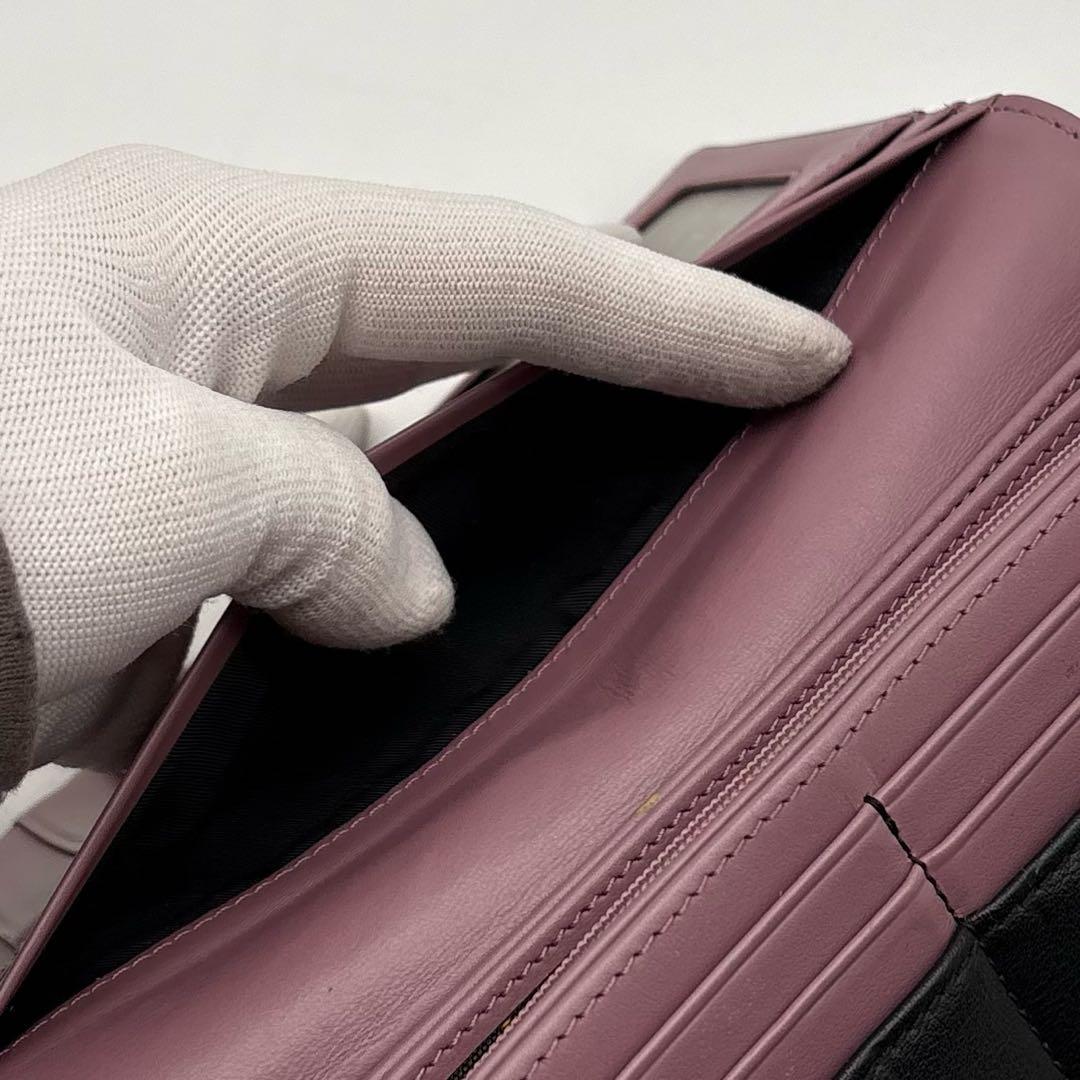 【極美品】ヴィヴィアンウエストウッド レザー 長財布 オーブ フラップ ブラック