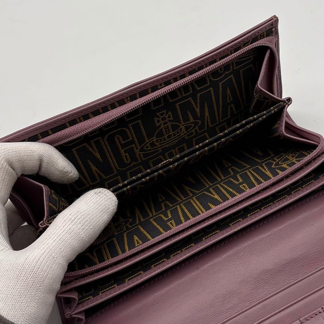 【極美品】ヴィヴィアンウエストウッド レザー 長財布 オーブ フラップ ブラック