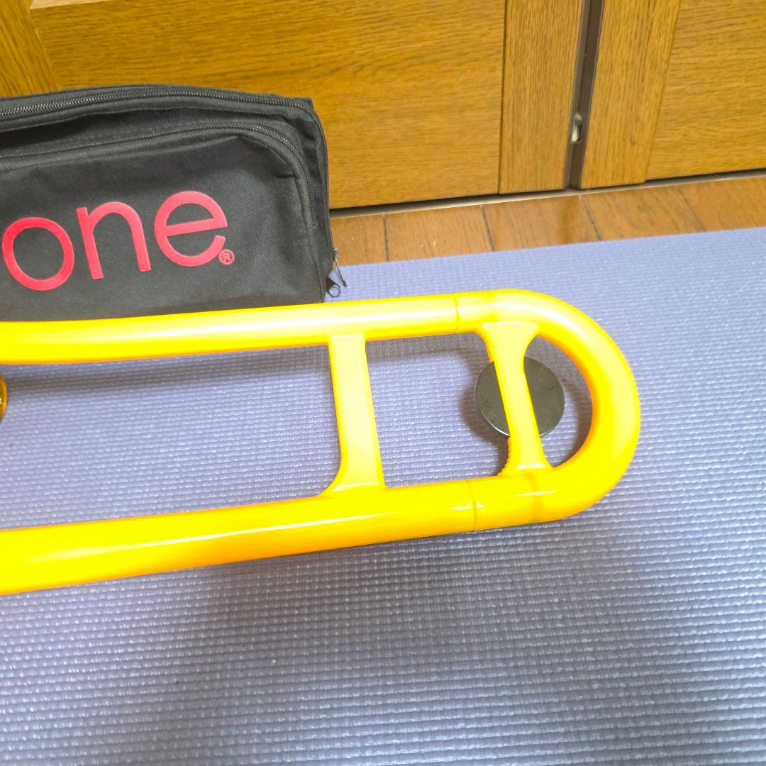 【209】pBoneピーボーン　イエロー　プラスチックトロンボーン　イエロー