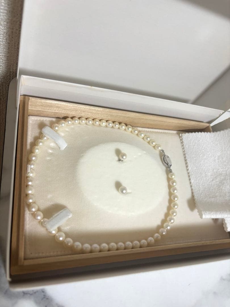 真珠　パール　ネックレス　ピアス　鑑別書付き