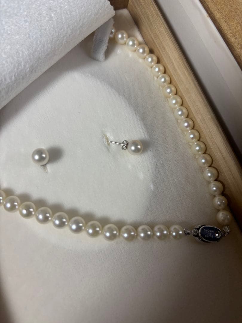 真珠　パール　ネックレス　ピアス　鑑別書付き