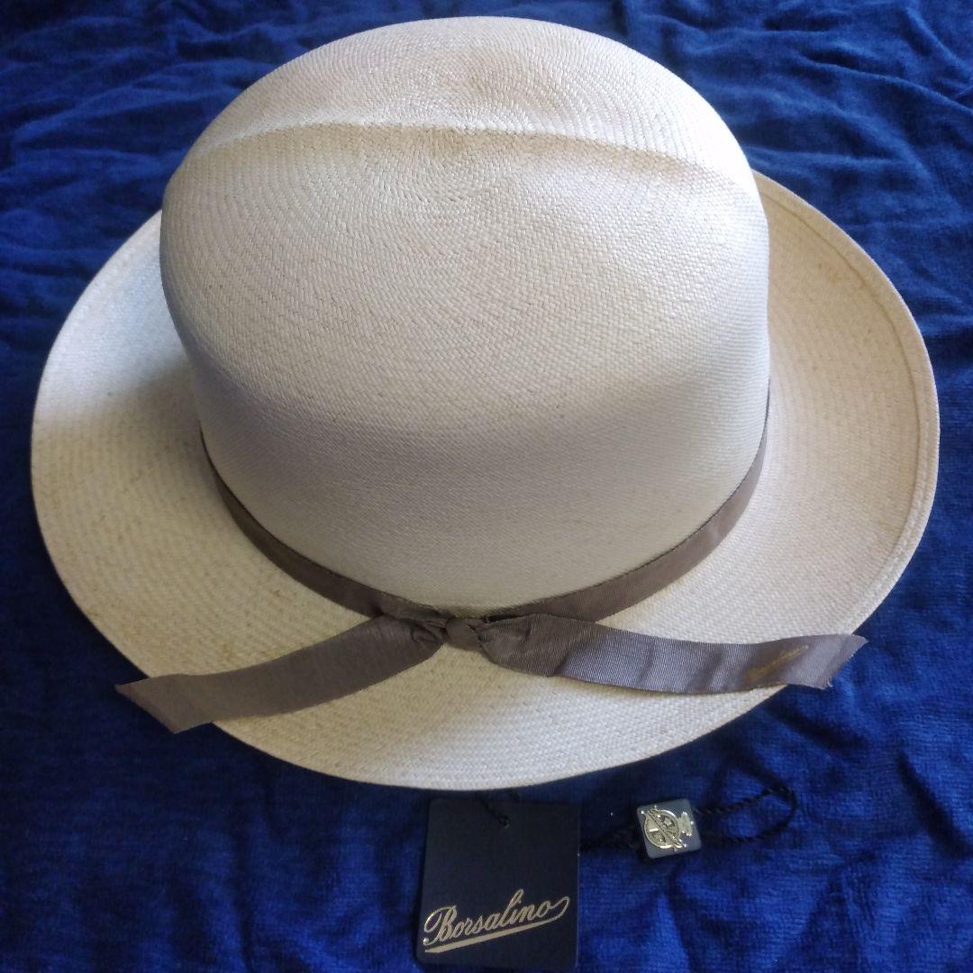 Borsalino ハット アイボリー 59cm　オプティモ