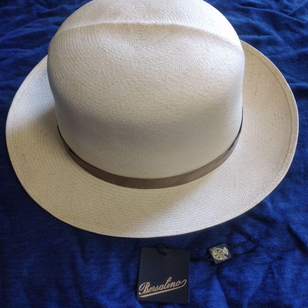 Borsalino ハット アイボリー 59cm　オプティモ
