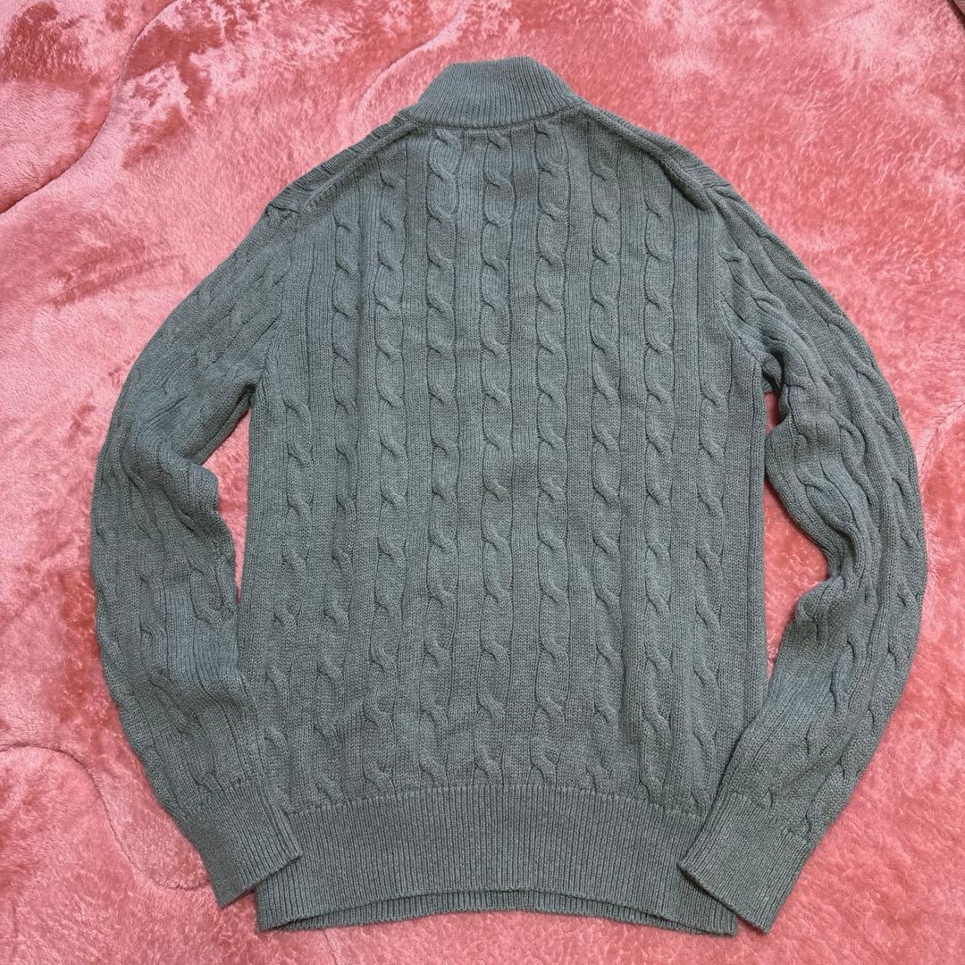 Ralph Lauren ケーブル ハーフジップ コットン セーター