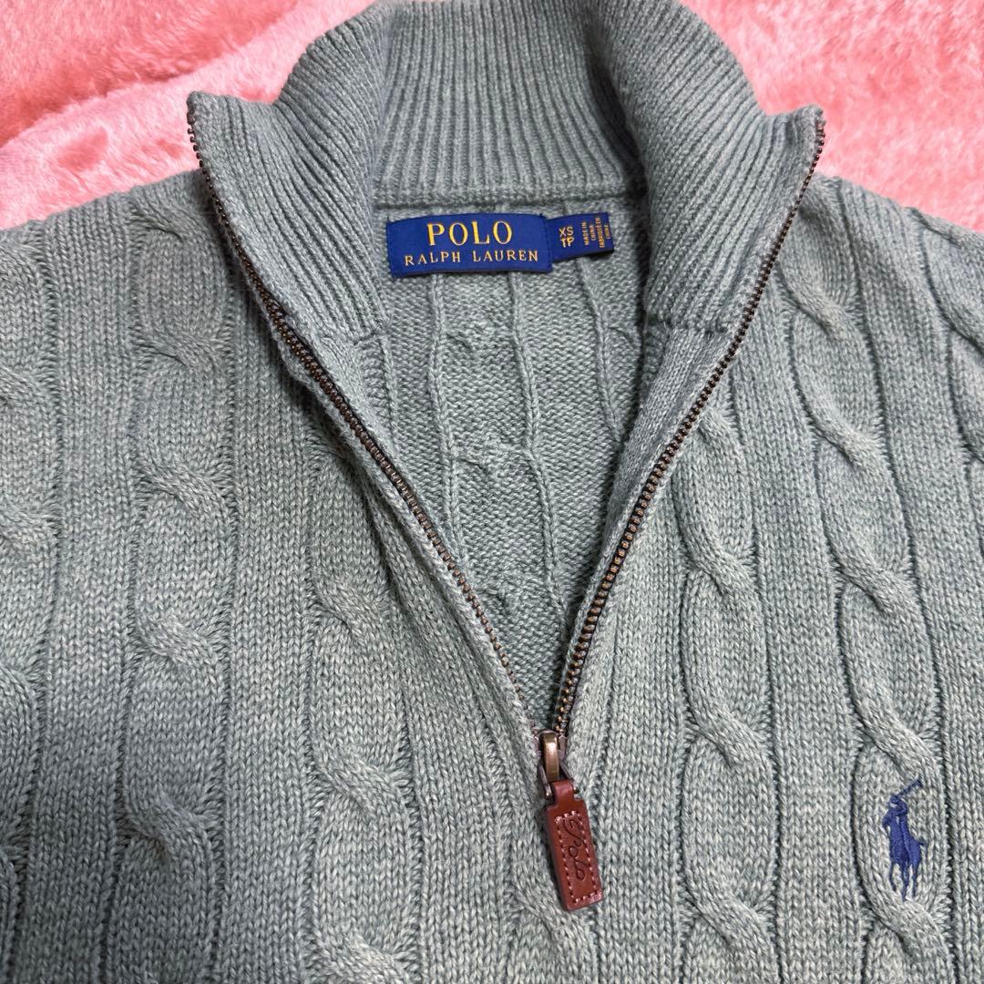 Ralph Lauren ケーブル ハーフジップ コットン セーター