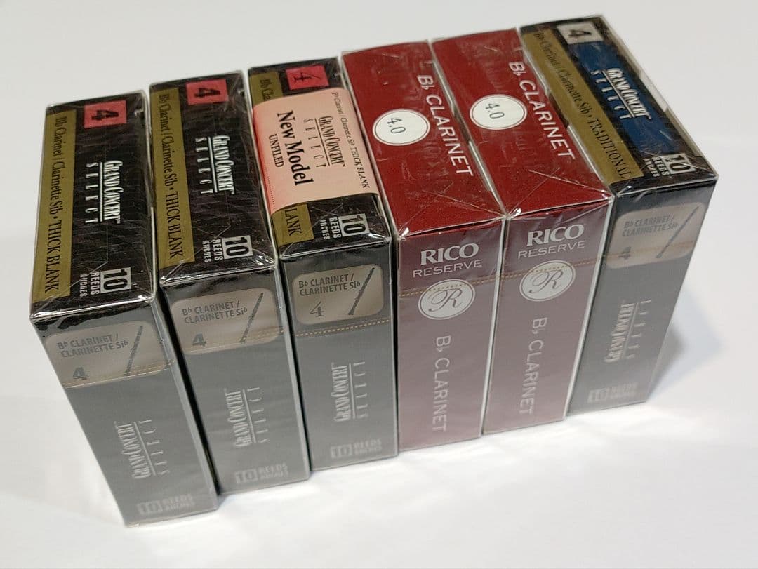 RICO B♭クラリネット用リード 4.0番×6箱/60枚 モデル取り混ぜ