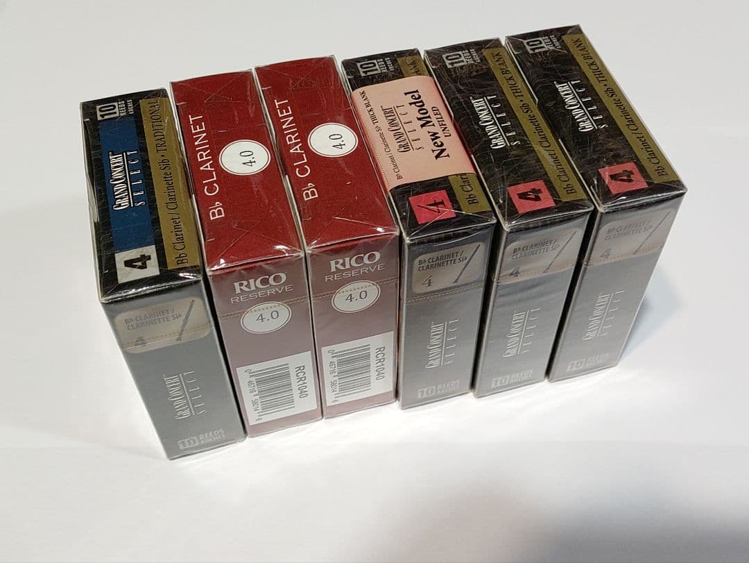 RICO B♭クラリネット用リード 4.0番×6箱/60枚 モデル取り混ぜ