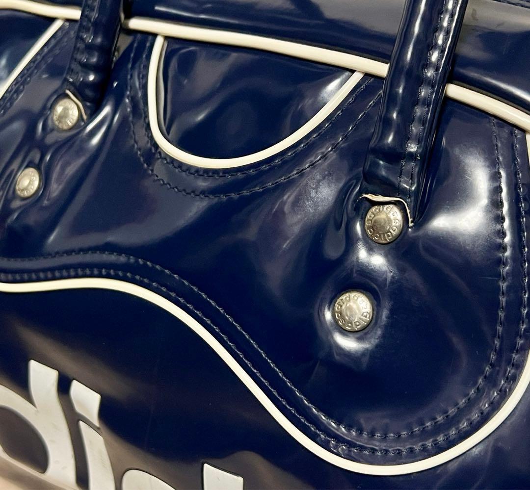 80s adidas ）アディダス　エナメル　ボストンバッグ　ビンテージ