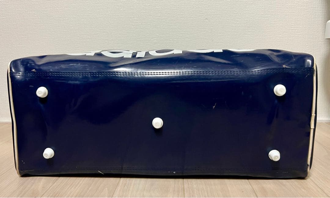 80s adidas ）アディダス　エナメル　ボストンバッグ　ビンテージ