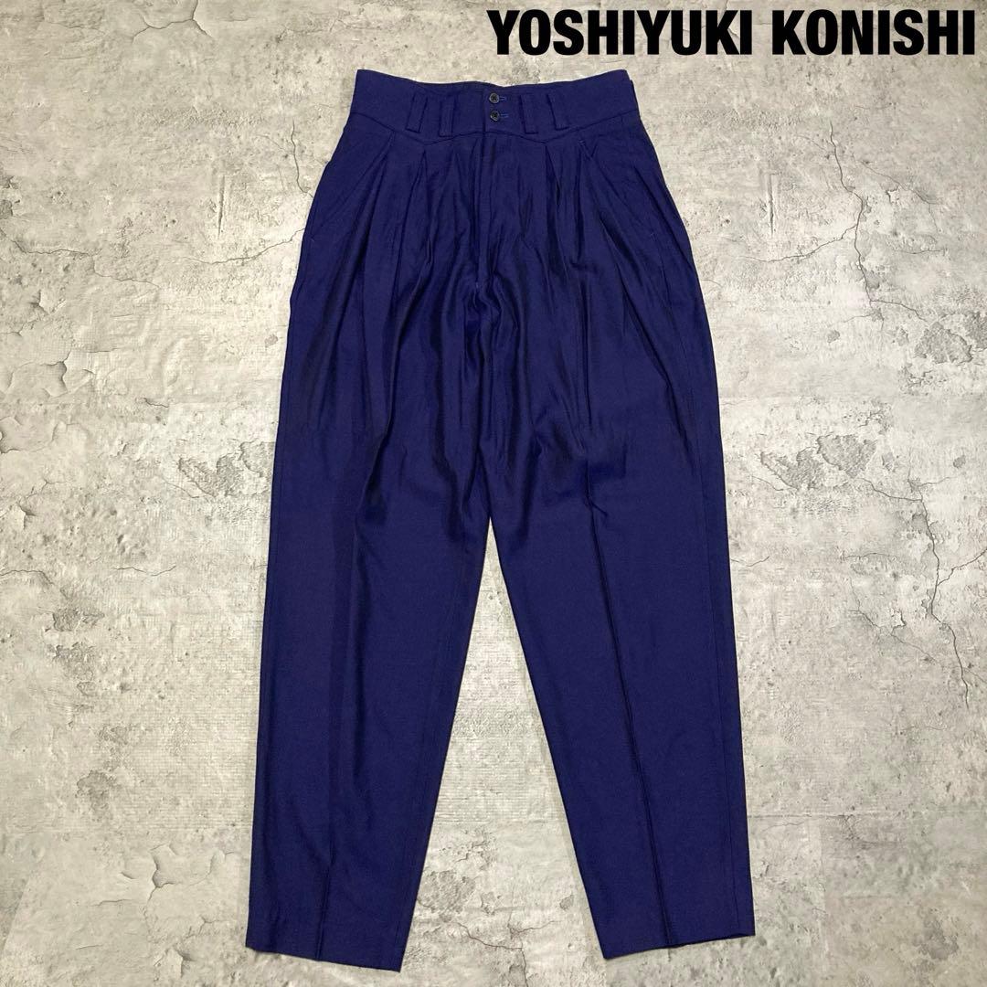 【YOSHIYUKI KONISHI】タックワイドスラックス 日本製 L