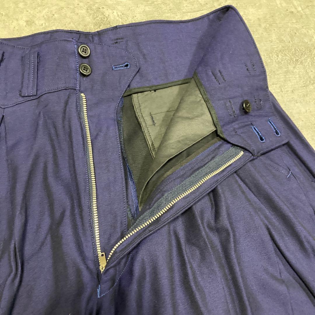 【YOSHIYUKI KONISHI】タックワイドスラックス 日本製 L